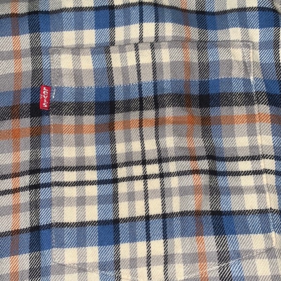 NEW Size Large Levis Kenna Menswear Plaid Flannel Oversized Button Up Shirt - Picture 6 of 10